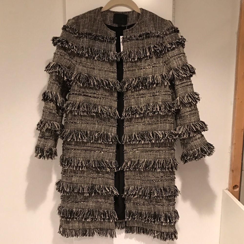 Nwt Exclusive For Intermix Layer Fringe Jacket Xs - image 3